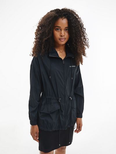 Calvin Klein Ruhák HU846185 | Calvin Klein Crinkle Nylon Packable Női Dzseki Fekete
